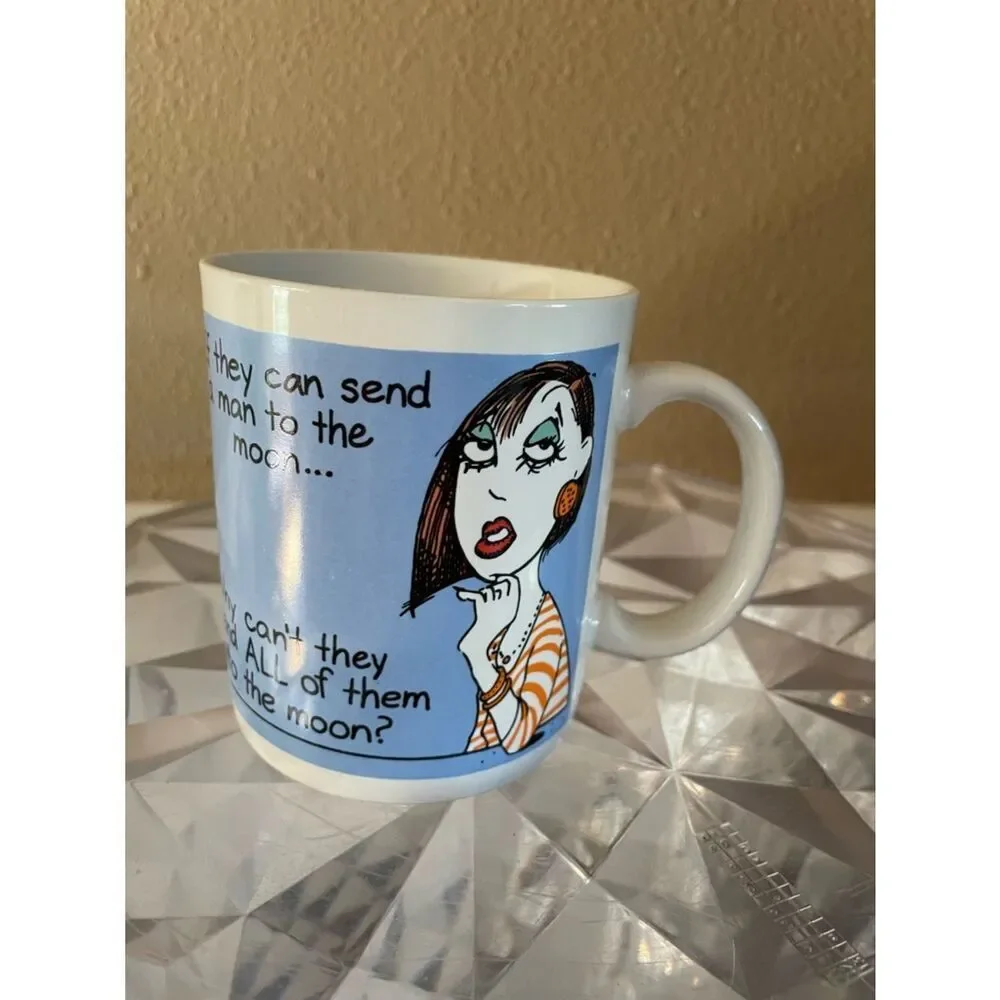 Shoebox Vintage Men Belong On The Moon Mug!